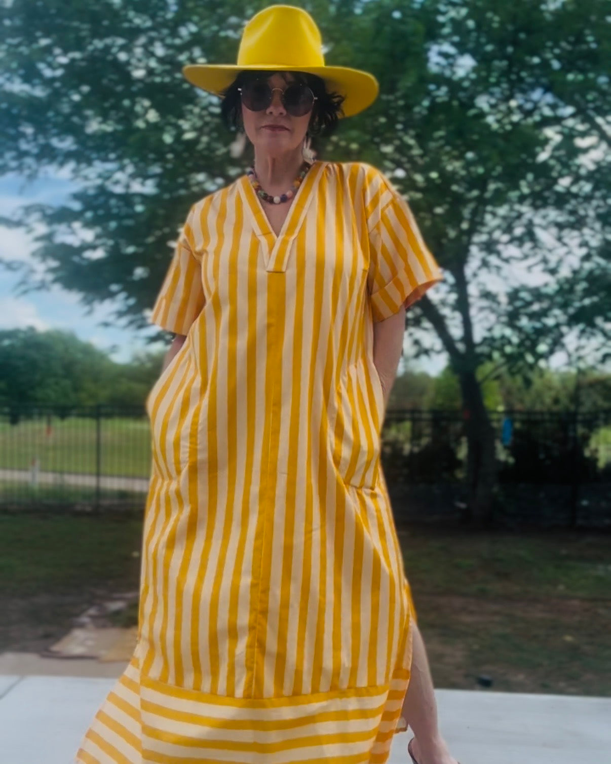 Here Comes the Sun Midi Dress