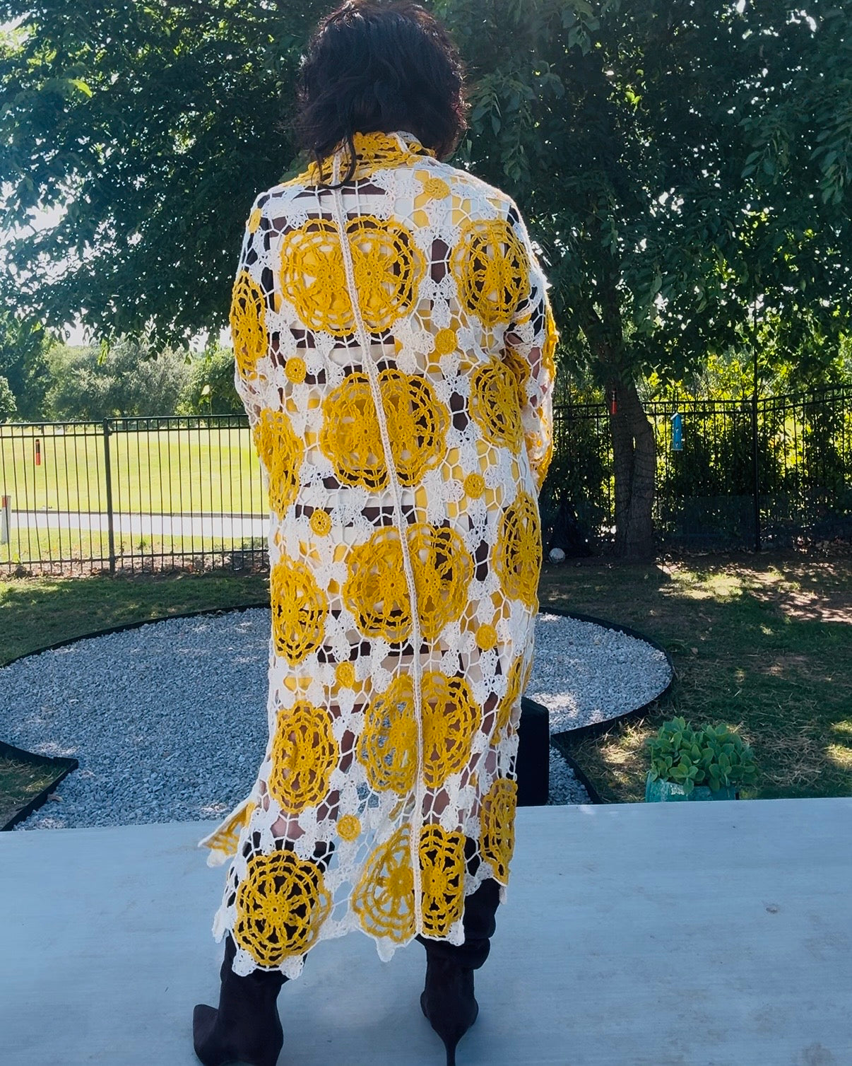 Wild Bloom Crochet Duster