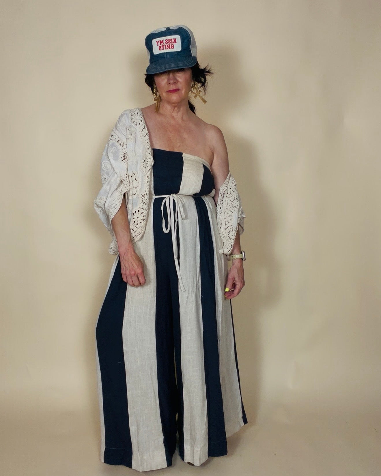 Sailing Away Strapless Jumpsuit