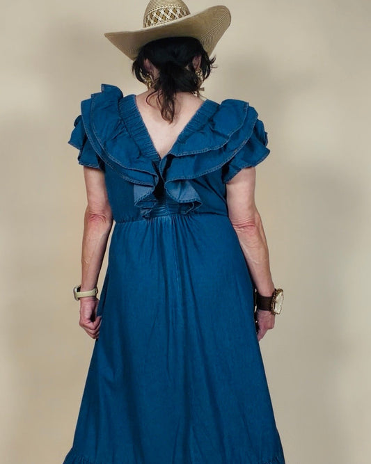 Blue Moon Ruffle Dress