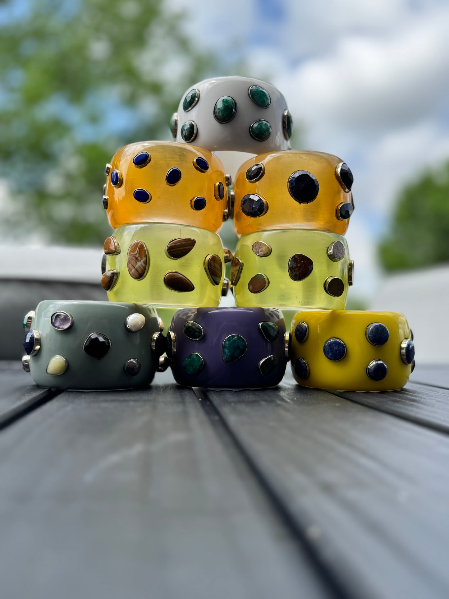 Rebel Stone Cuff Bronze 1