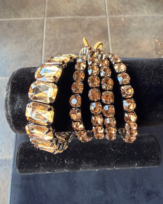 Champagne Sparkle Stack Bracelets