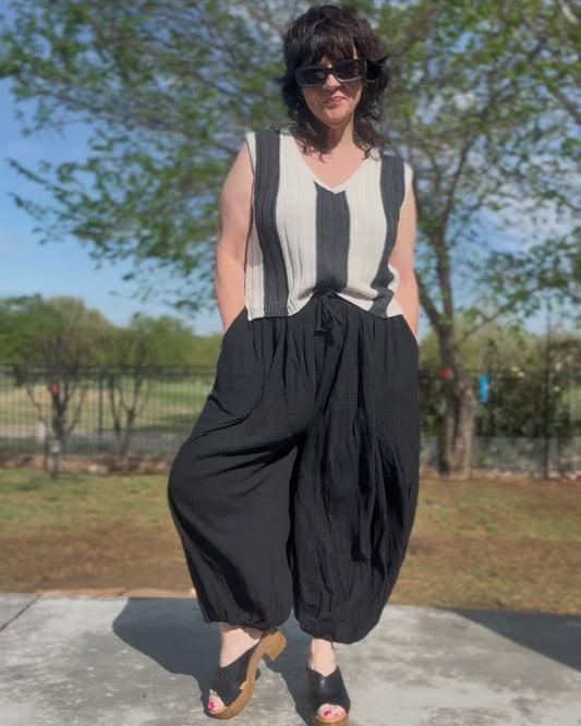 Midnight Drift Gauze Pants