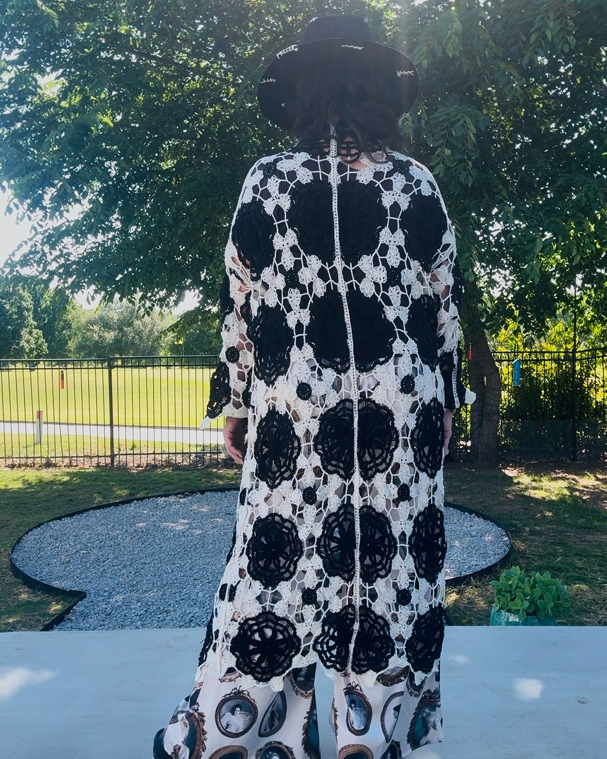 Wild Bloom Crochet Duster