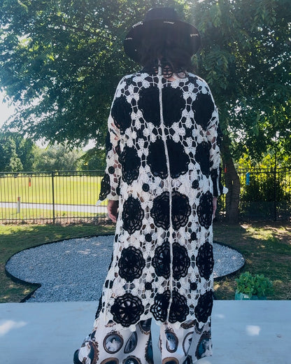 Wild Bloom Crochet Duster