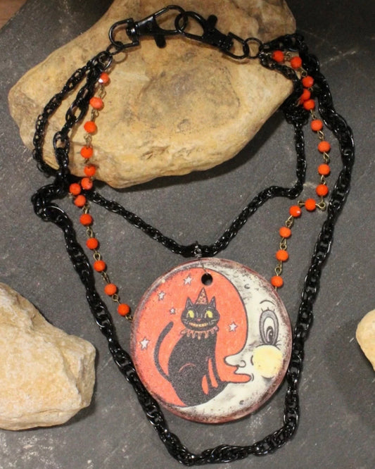 The Cat and the Moon Necklace