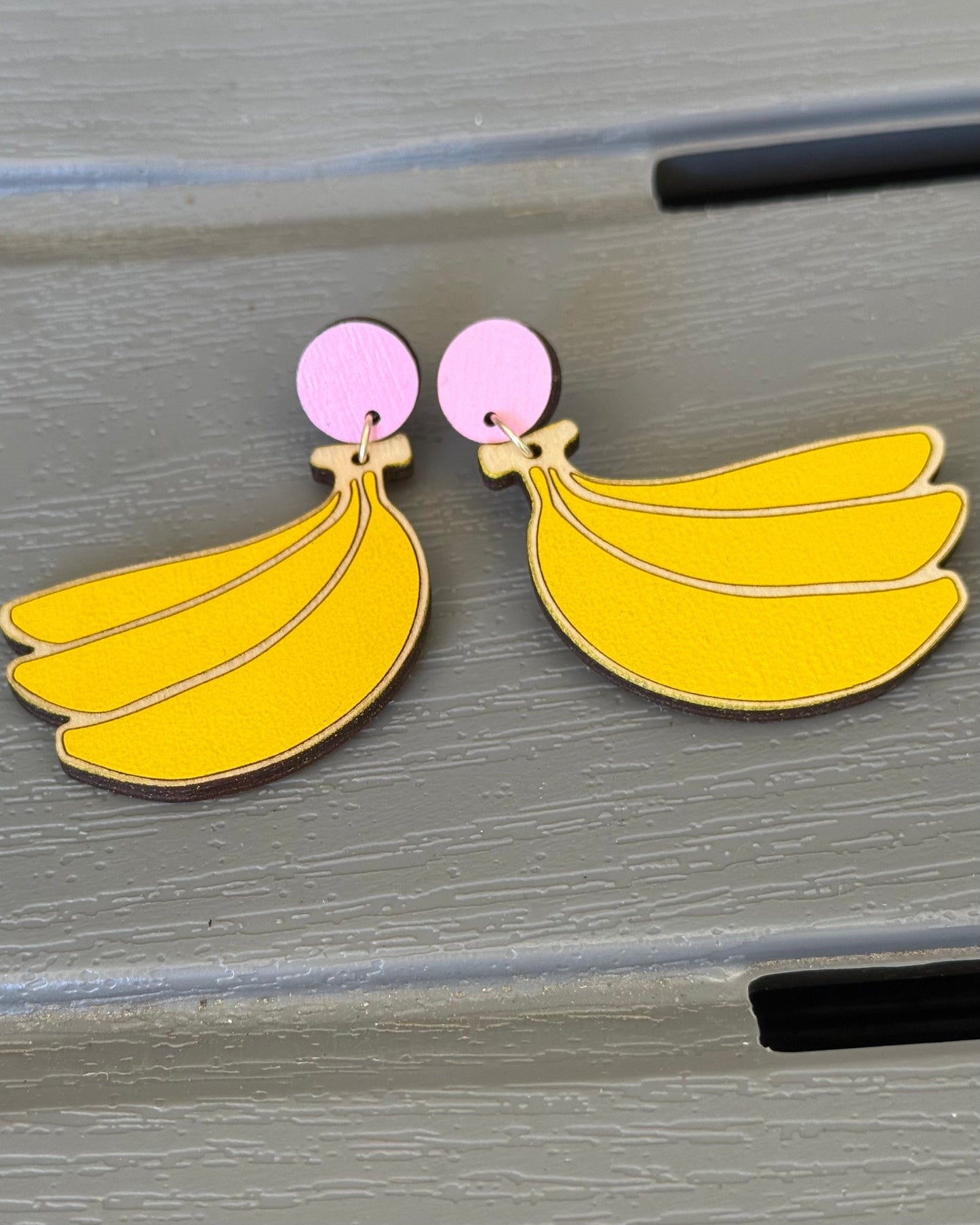 Hand Painted Wooden Earrings