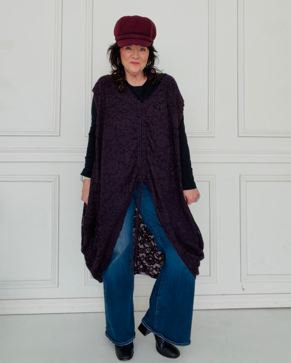 Midnight Merlot Lace Tunic
