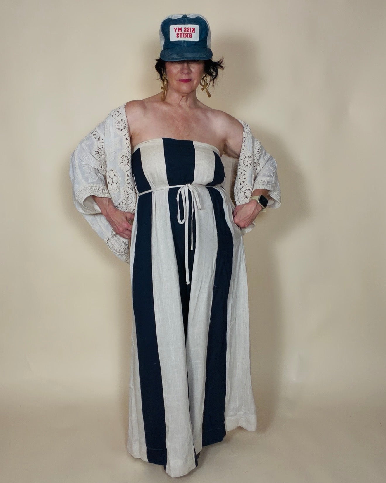 Sailing Away Strapless Jumpsuit