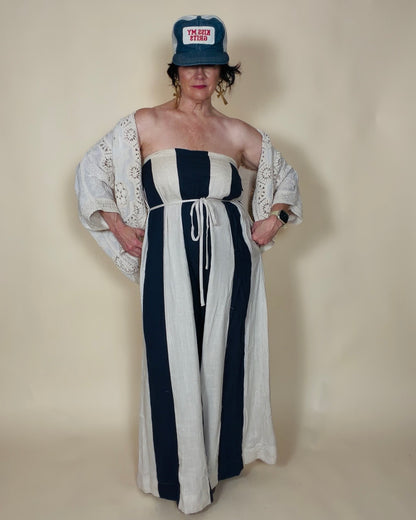 Sailing Away Strapless Jumpsuit