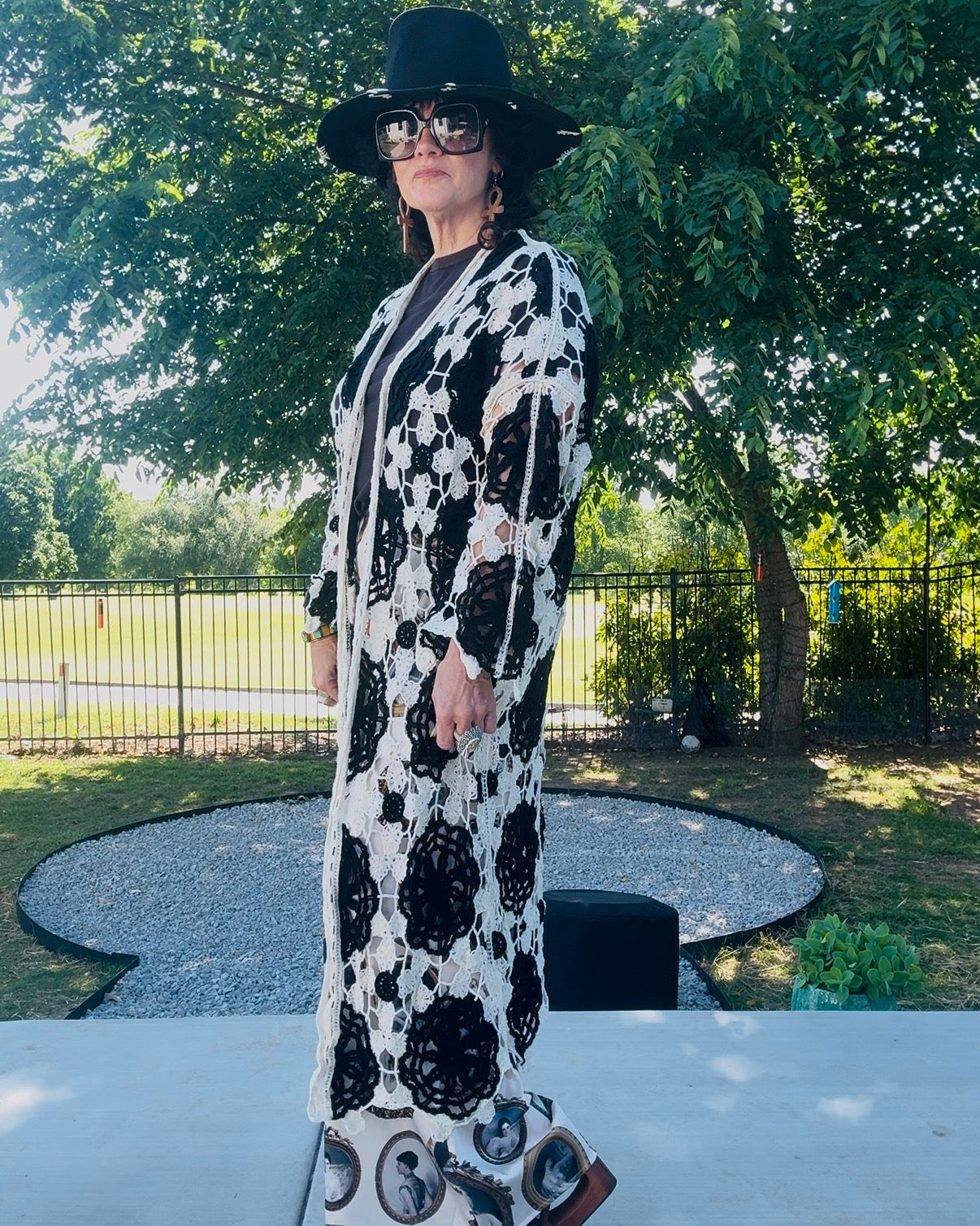 Wild Bloom Crochet Duster