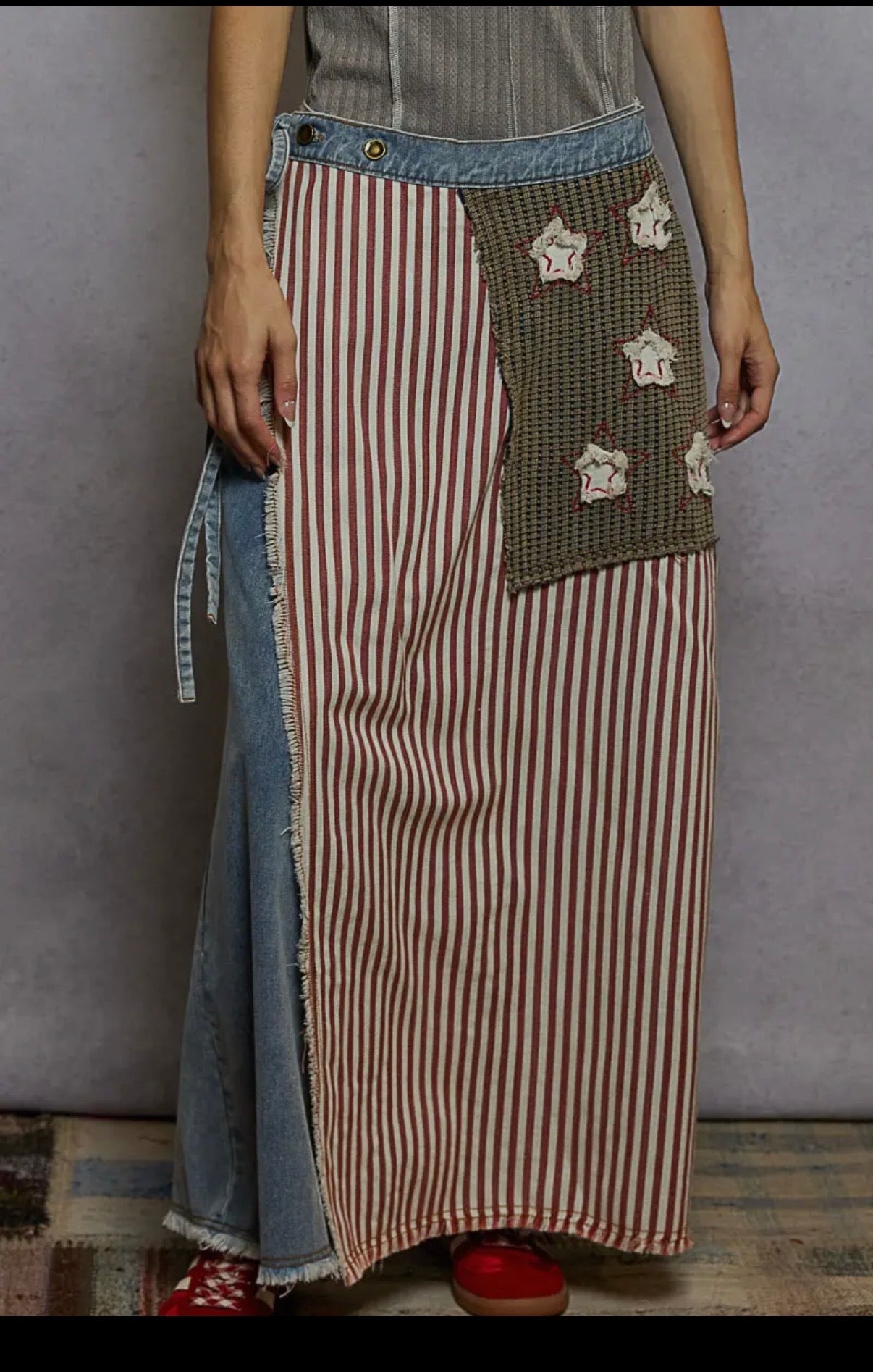 American flag skirt/wide leg pants