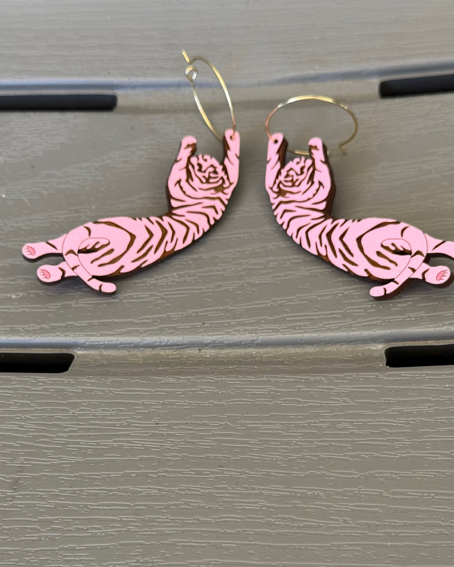 Hand Painted Wooden Earrings