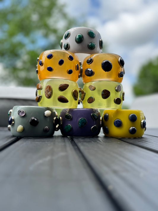 Rebel Stone Cuff Bronze 1