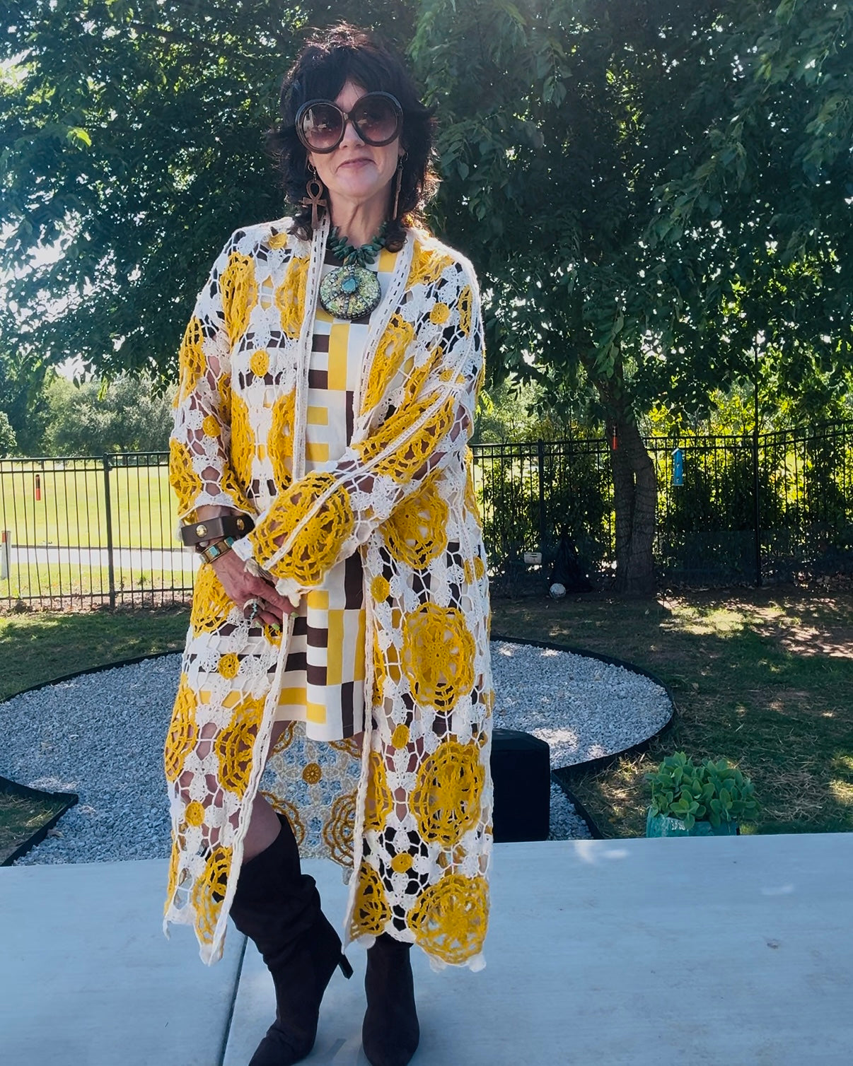 Wild Bloom Crochet Duster