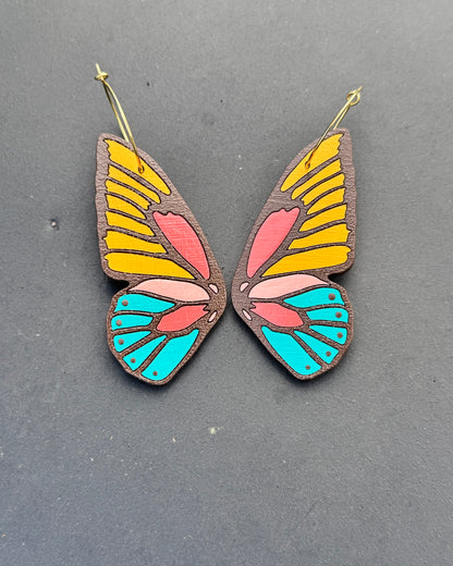 Hand Painted Wooden Earrings