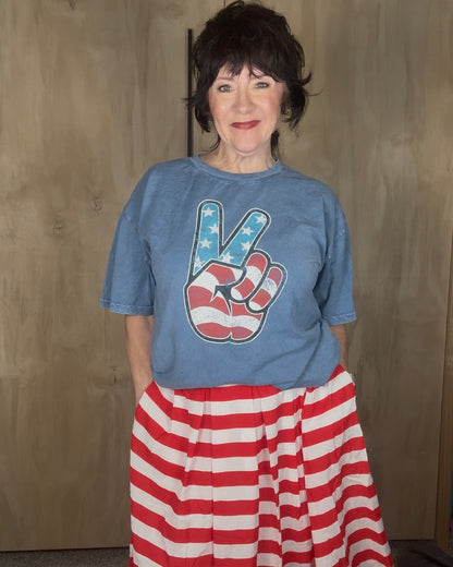 Peace Finger USA T-shirt