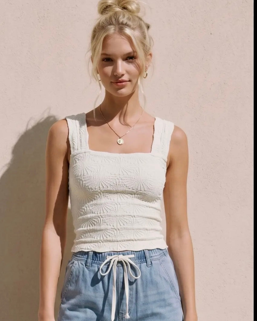 Textured Knit Tank Top