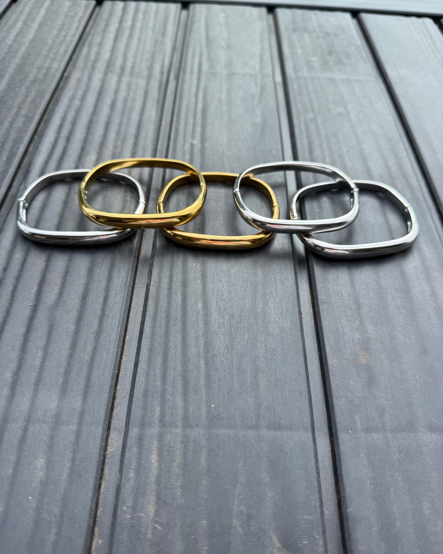 Liquid Metal Cuffs