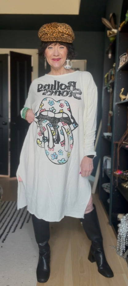 Peace & Petal Rolling Stones Tee Dress