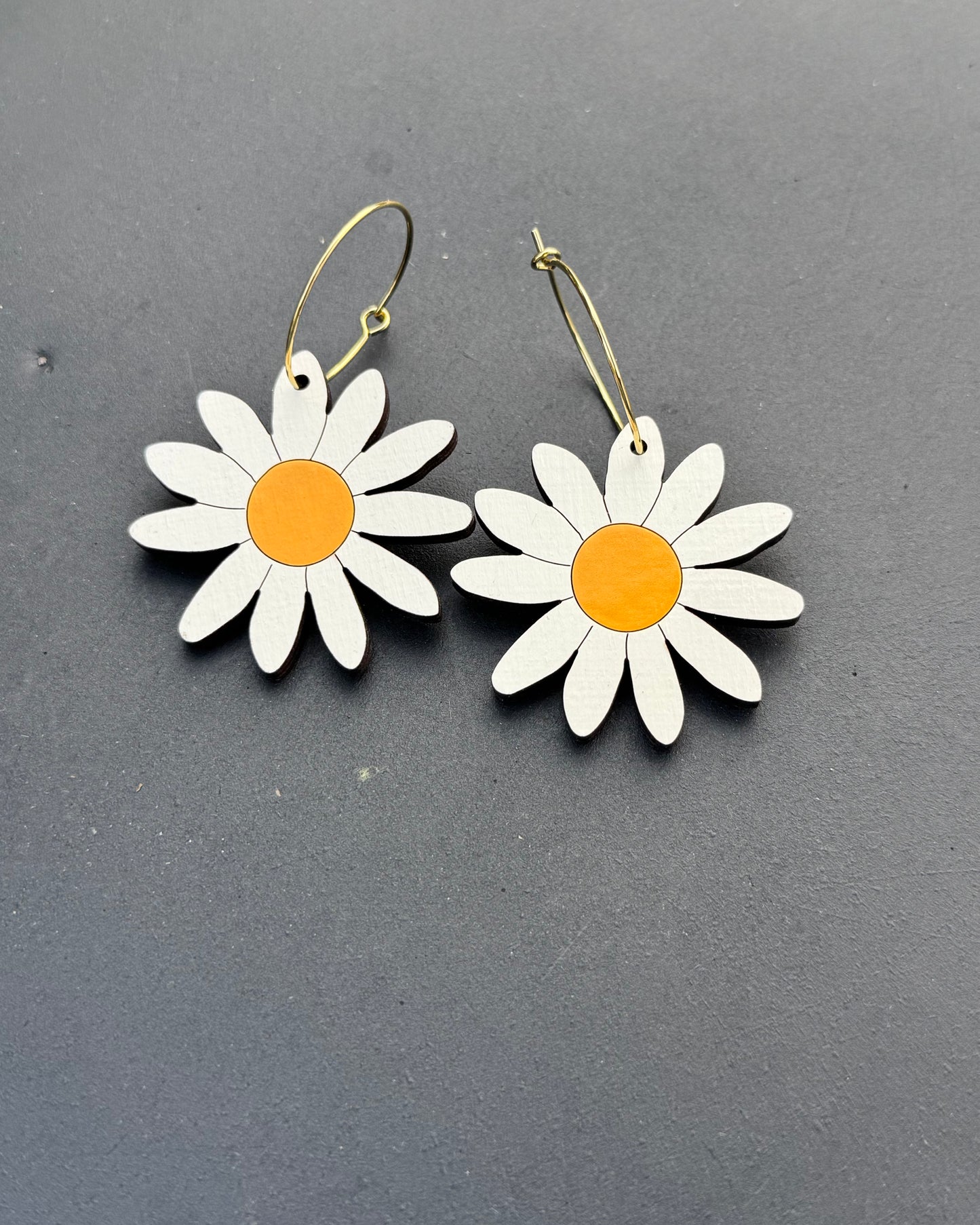 Hand Painted Wooden Earrings
