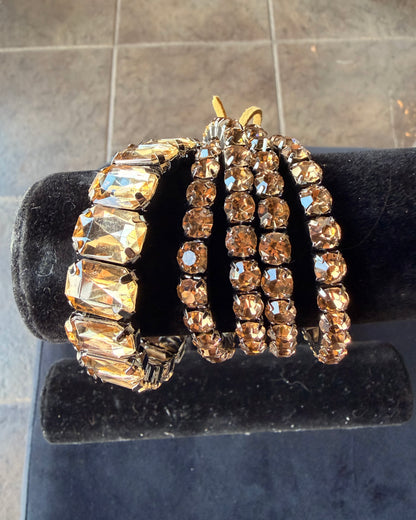 Champagne Sparkle Stack Bracelets