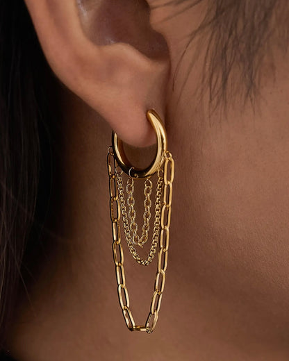 Vianne 18k non tarnish chain earring
