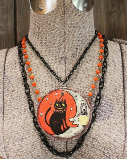 The Cat and the Moon Necklace