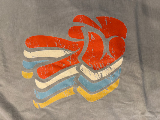 Retro Peace Finger T-shirt SAGE