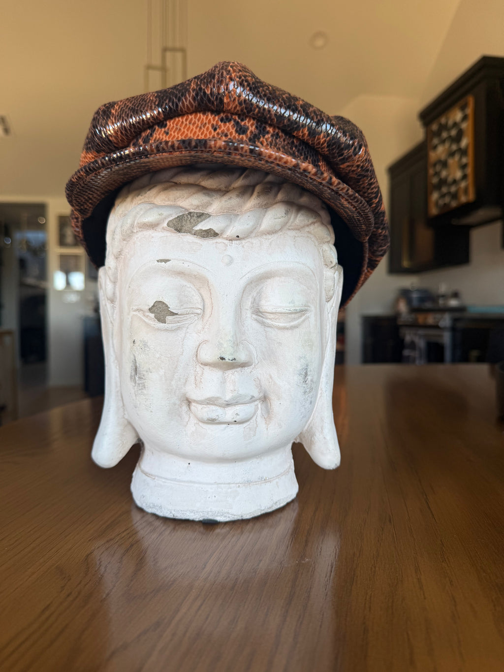 Snakeskin Newsboy Hat